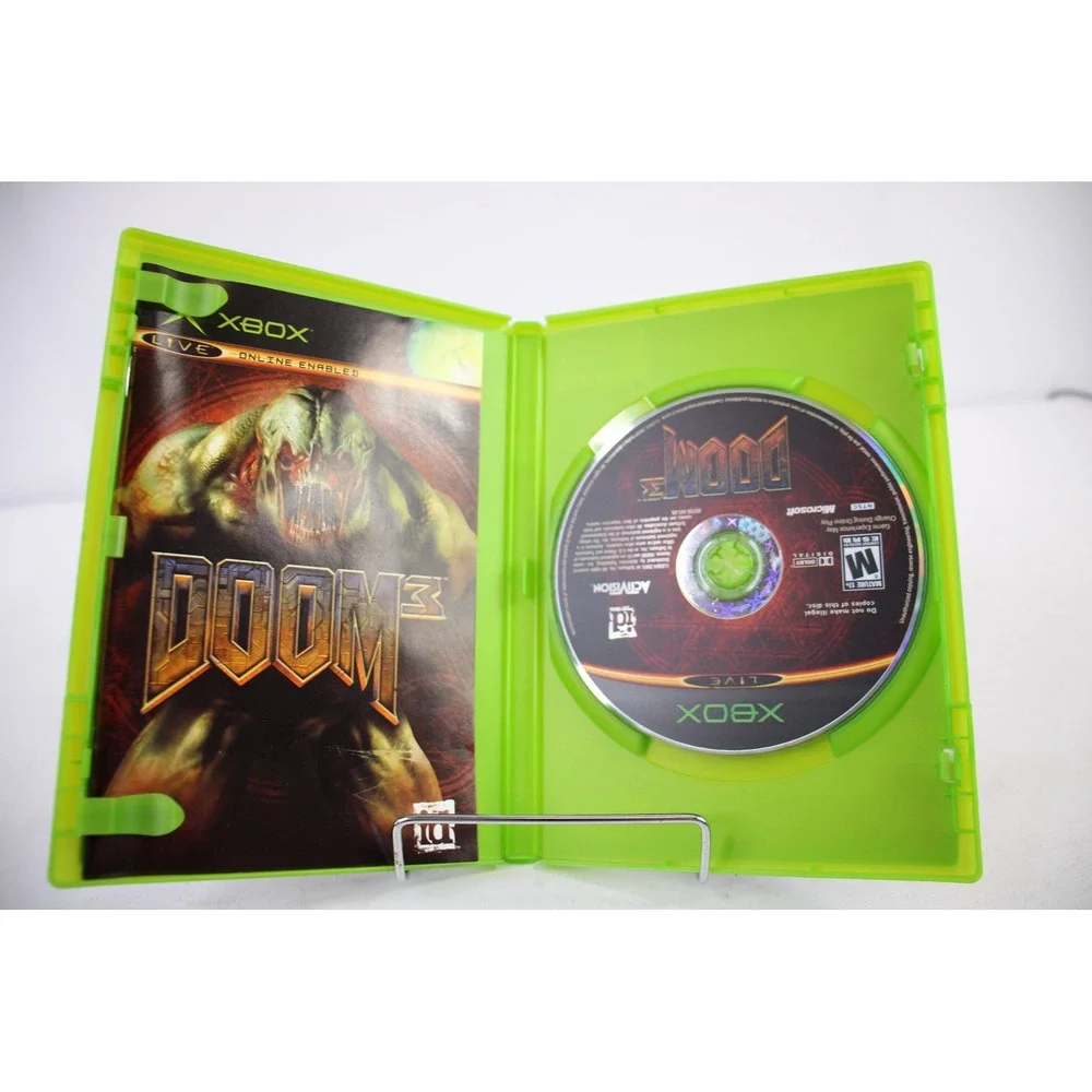Doom 3 Original Xbox Microsoft Game Disc Manual Case Complete M Rated